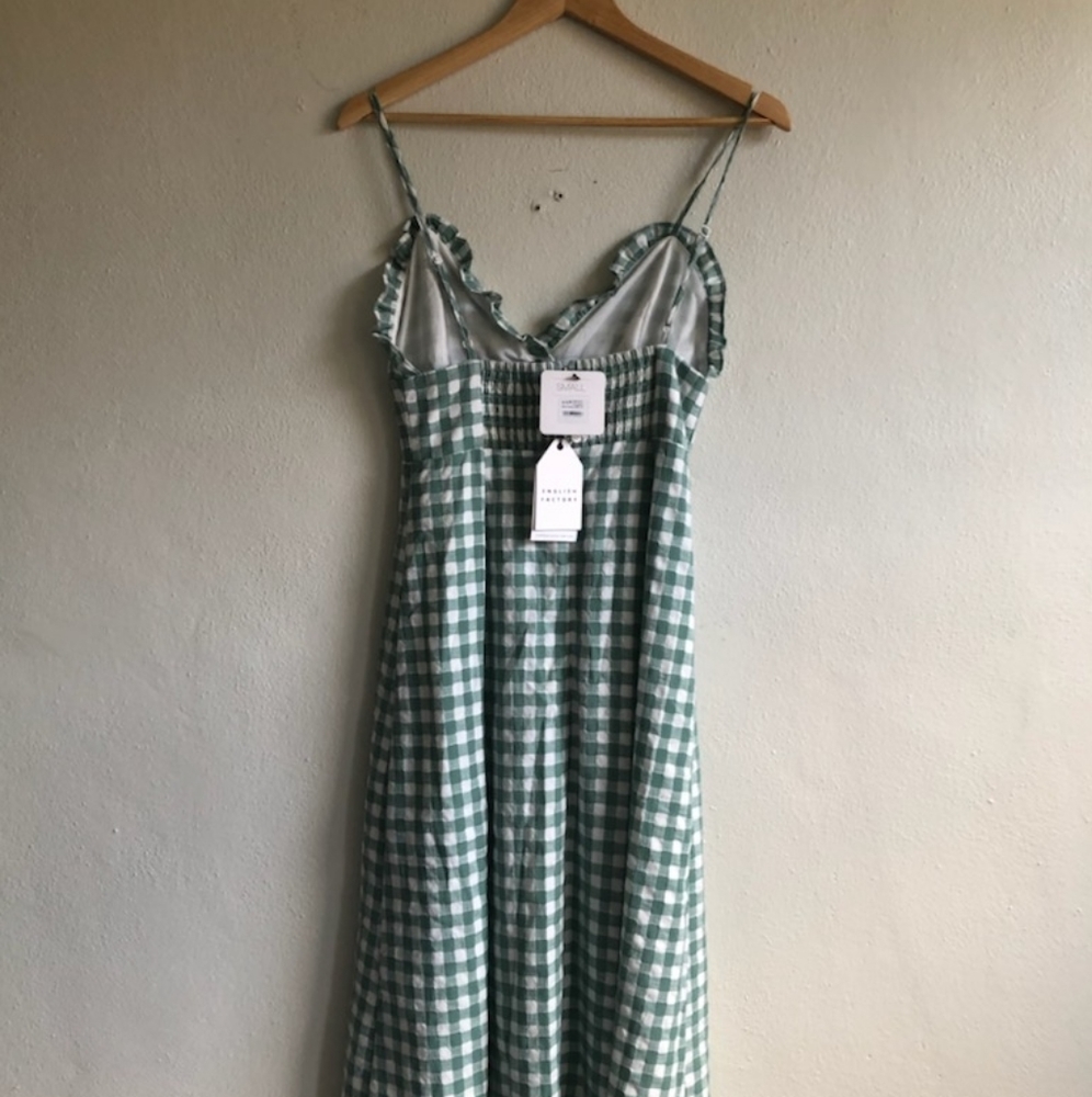 English Factory Gingham Midi dress